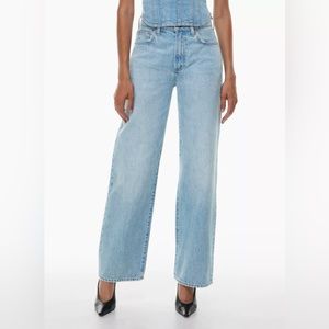 Denim Forum The Farrah Hi-Rise Wide Jean